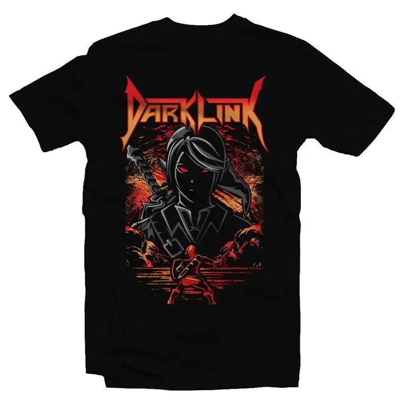 Dark Link Legend of Zelda Darkness Heavy Metal ocarina Time Tee nintendo Shirt TLOZ рубашка для видеоигр графический