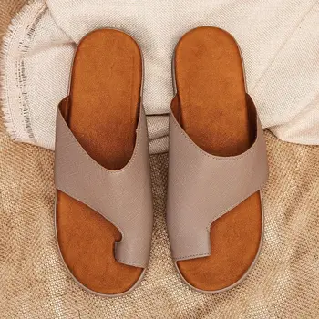 

Summer Women's Sandals Toe Slope With Slipper Leisure Flange Toe Woman Shoes Casual Female Beach Sandals