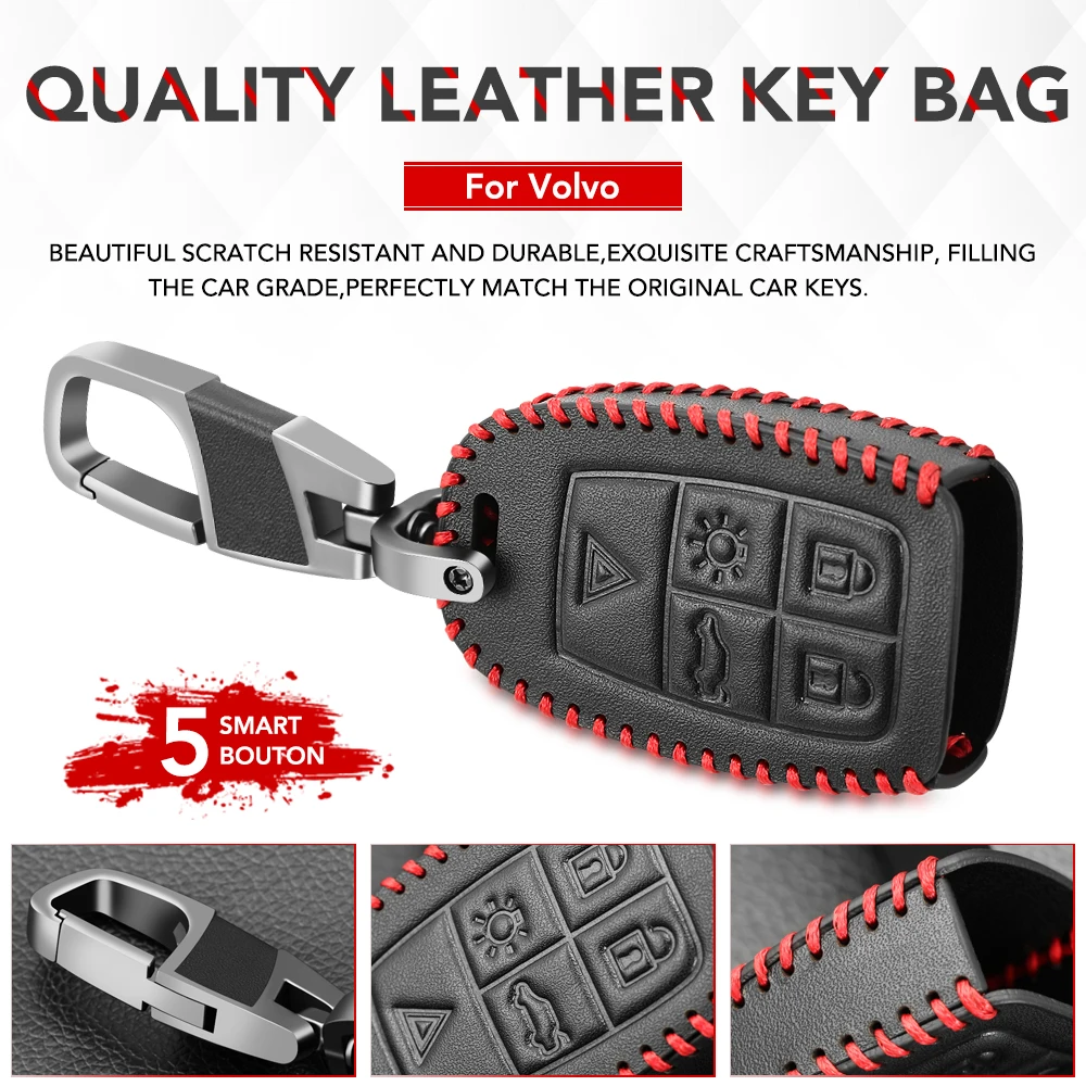Car Key Case key case cover key case car key shell flip key fob shell For Volvo XC90 C70 S60 D5 V50 S40 C30