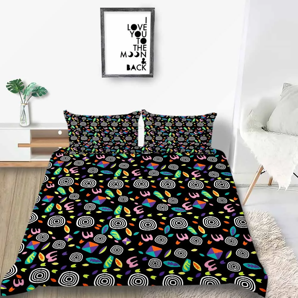 

Strange story series Bedding Set Twin Full Queen Size with sheet pillow Bedspreads black color High Quality fashion of Bed set