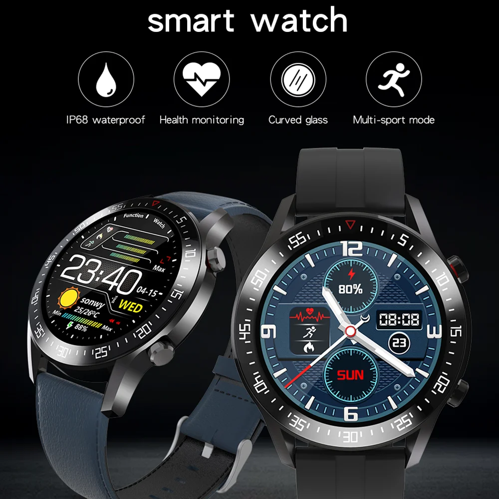 

Smartwatch 1.3inch Full Touch Screen Pedometer Oxygen Detection Heart Rate Monitor Bluetooth Fashion Sport Watch for Android IOS