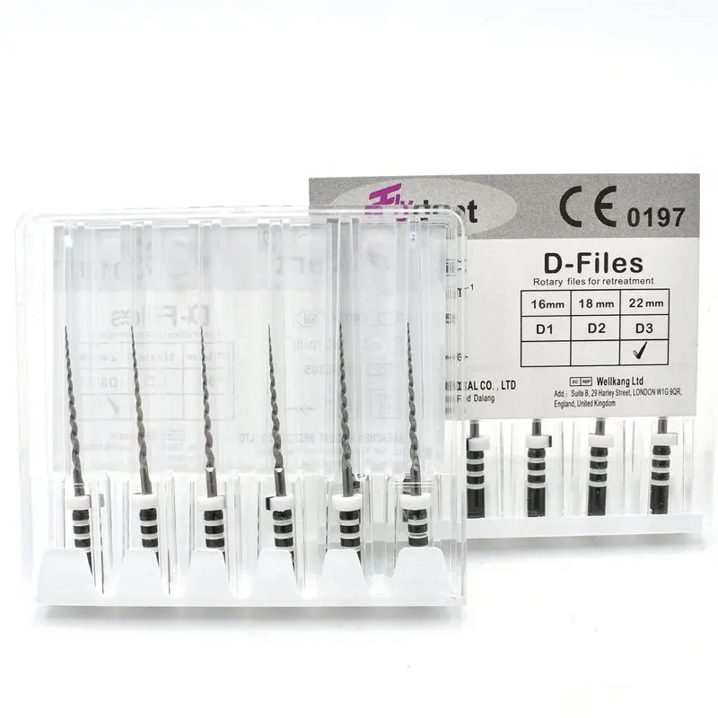 Dental NiTi Rotary Files Endodontic Retreatment Use For Root Canal Retreatment Cleaning D1 D2 D3 Files Dentist Tool 2