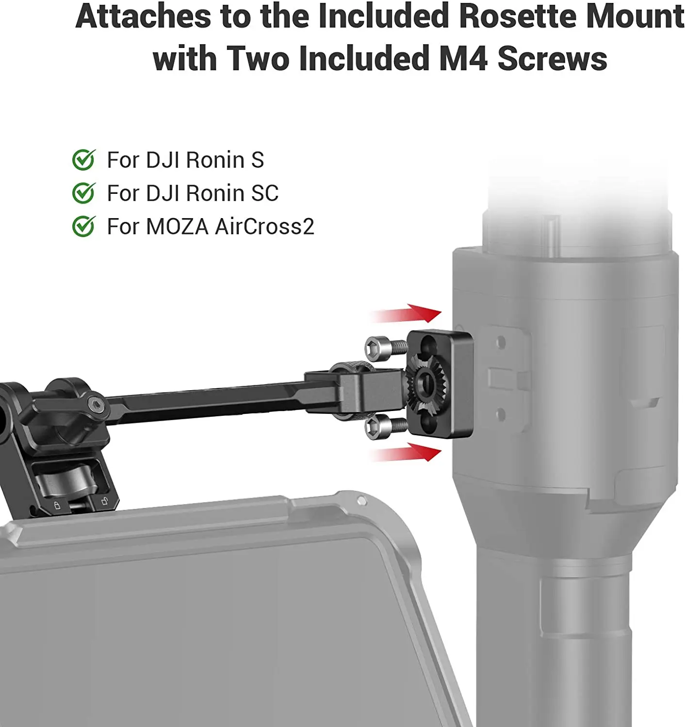 Smallrig-suporte de Monitor Ajustável para Guindaste Tablete Ronin sc & Zhiyun Aircross 2 Gimbals 2889 3 - 3s - Image 5