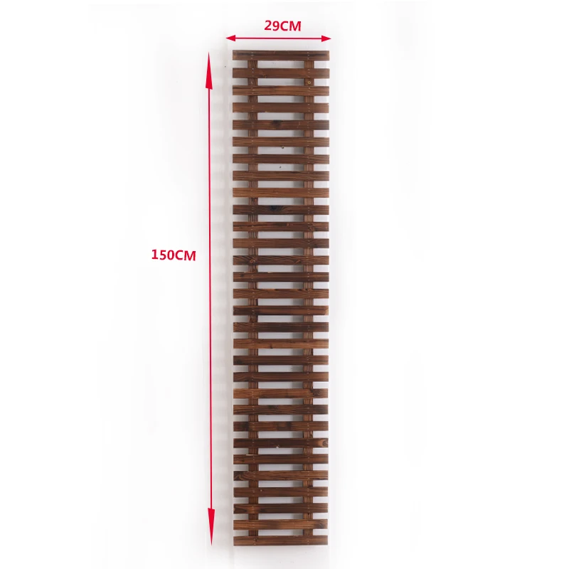 Balcony flower rack hanging solid wood hanging Outdoor flower pot rack anti-corrosion wood wall wall