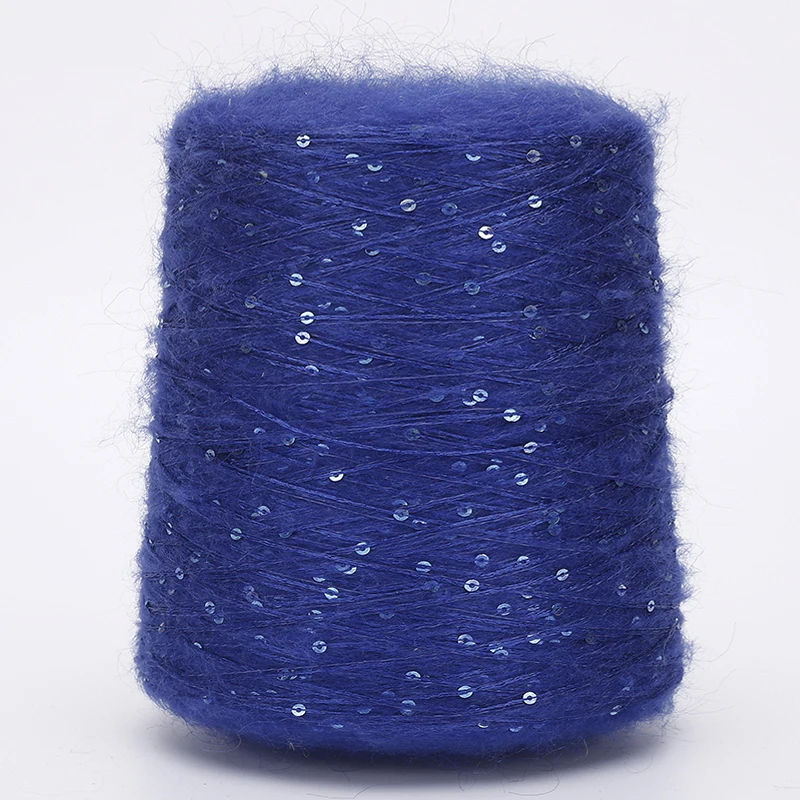 New 520g Soft Natural Colorful Plush Mohair Sequin Yarn for Knitting Ice Silk Metallized Yarn Weave Crochet Sewing Thread X5207 5