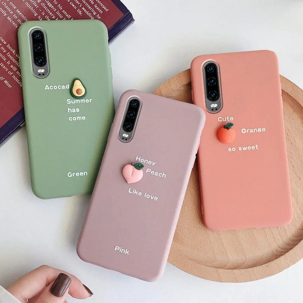 Милые 3D чехлы с авокадо для телефонов Huawei P30 Pro чехол P20 Mate 20 Honor 10 9X Nova 5 мягкая ТПУ