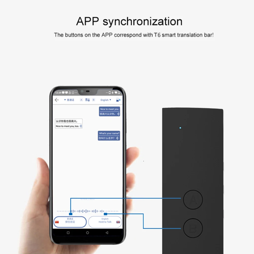 T6 интеллектуальное устройство переводчика портативный речевой переводчик двусторонний перевод в реальном времени 38 языков для обучения путешествиям