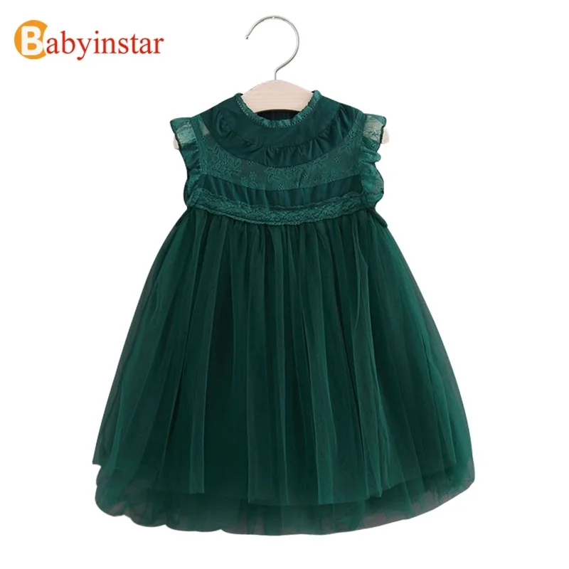Babyinstar девушка платье принцессы новое платье-пачка без рукавов Сетчатое платье, детское Костюмы детская праздничная одежда, платья для малышей, платье для девочек