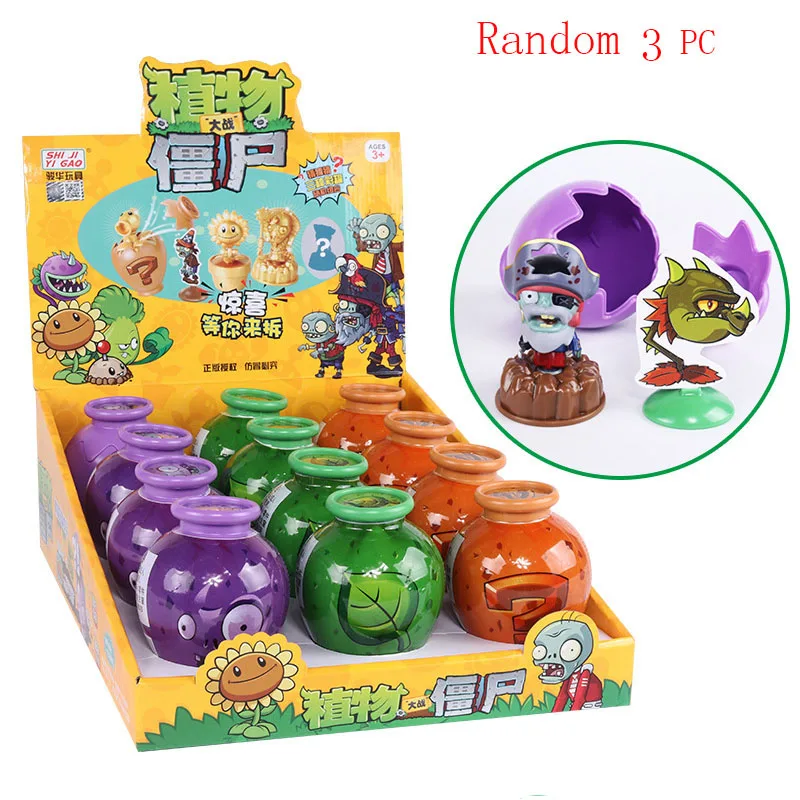Игра Растения против Зомби яйцо игрушки Abs Pvz Peashooter Строительные блоки Diy