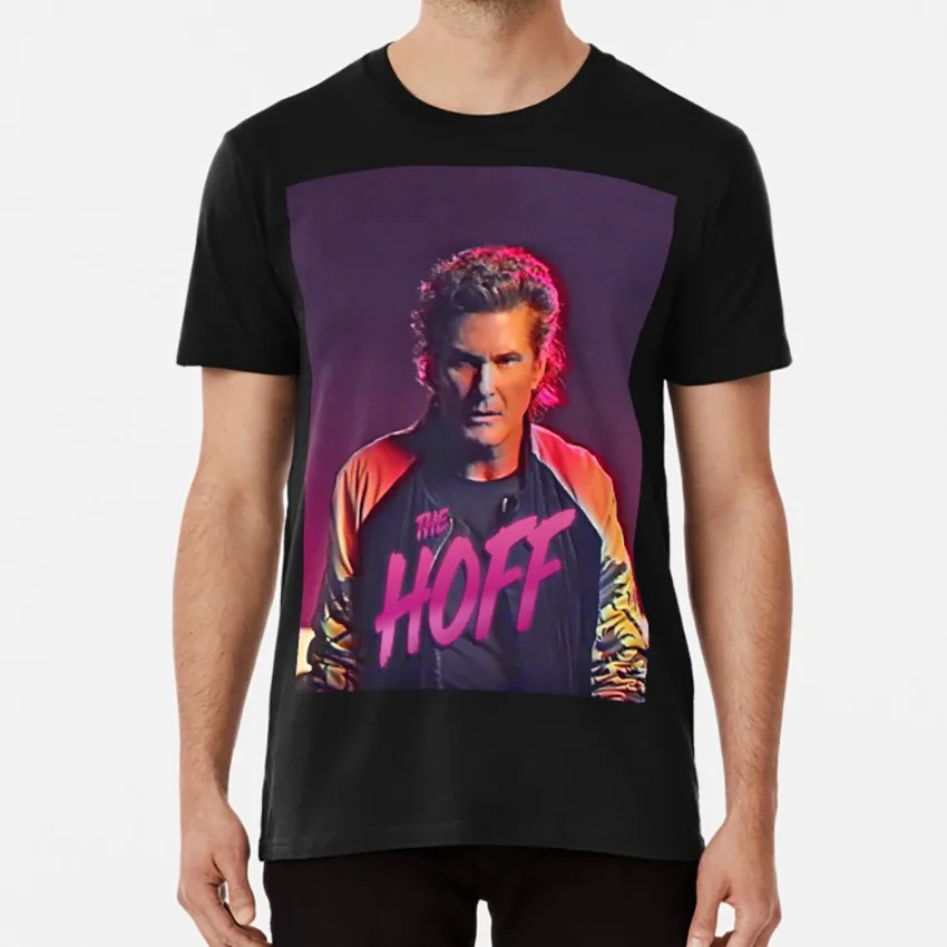 Ретро футболка The Hoff - David Hasselhoff алловерная с рисунком Дэвида хассельхофа рубашка