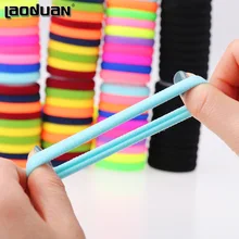 20pcs lot Candy Fluorescence Colored Hair Holders High Quality Rubber Bands Hair Elastics Accessories Girl Women