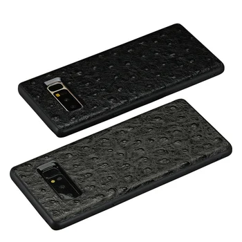 

Luxury Genuine Leather Phone case For Samsung S8 S9 Plus Ostrich texture all-inclusive cases For A50 A70 J5 J7 2017 Note 8 cover