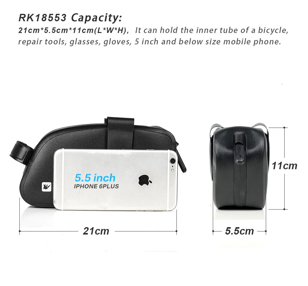 Rhinowalk Bicycle Saddle Bag Waterproof MTB Bike Rear Bag Bicycle Tools Inner Tube Storage Bag Cycling Rear Seat Tail Large Bag  (9)