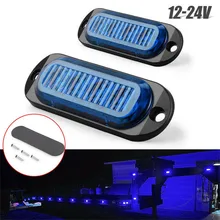 

2pcs Blue Side Marker Clearance Trailer Truck RV Boat LED Light Waterproof 12/24V Blue Lamps Truck Light For Truck Trailer Boat