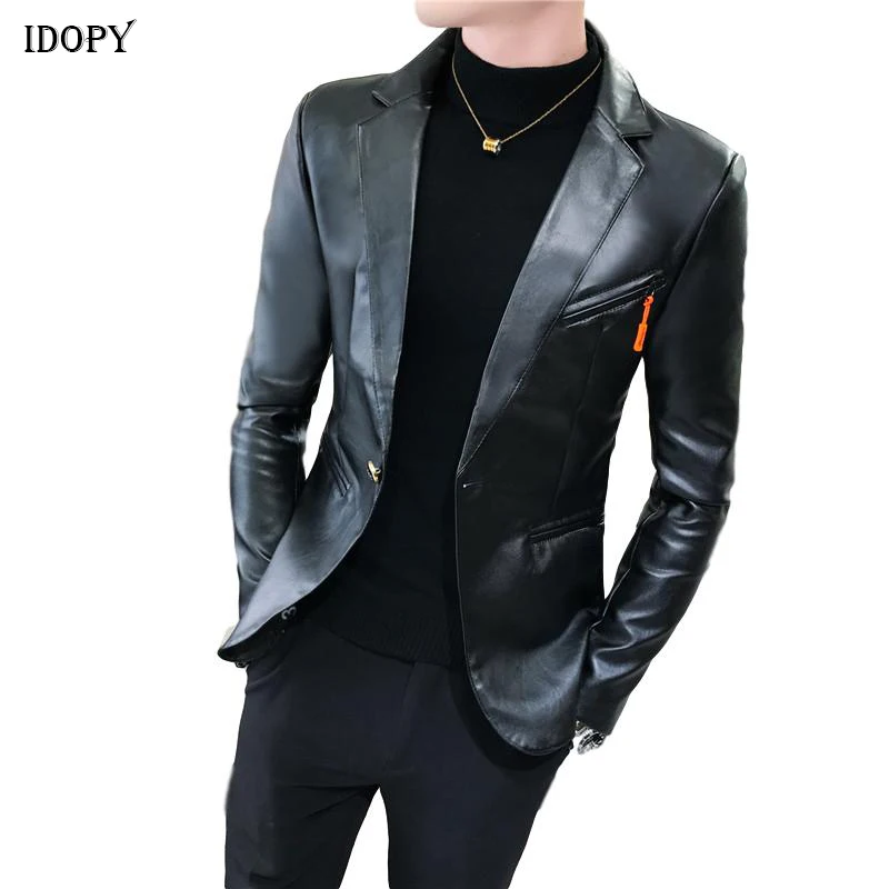 veste simili cuir homme
