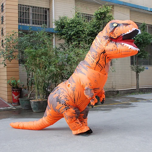 Надувной костюм динозавра T REX надувной на Хэллоуин вечерние костюмы для