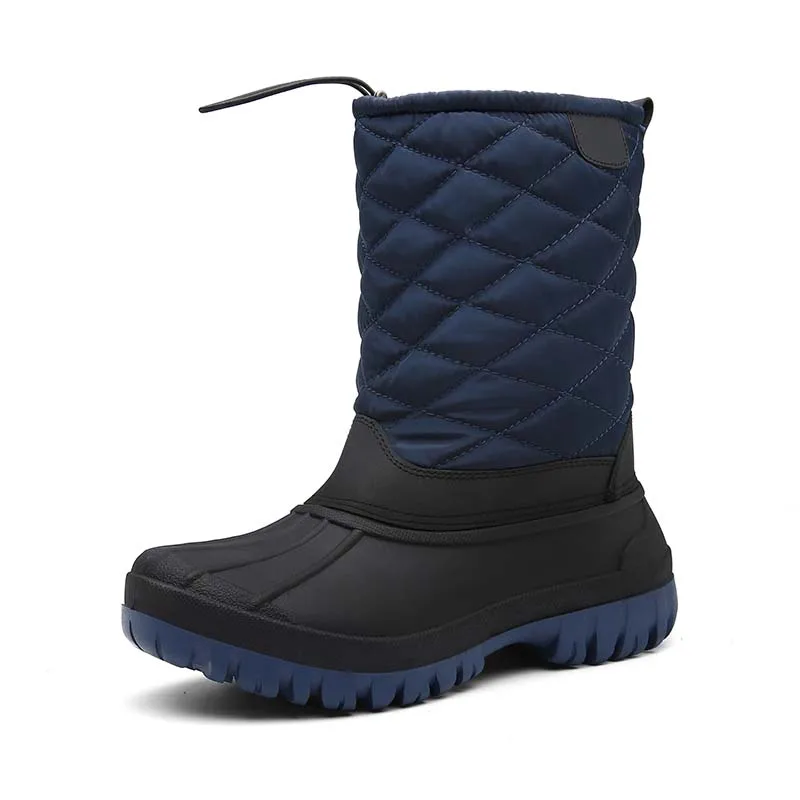 Зимние удлиненном плюше; теплые женские зимние ботинки Водонепроницаемый; искусственный кроличий мех льда Рабочая обувь женская обувь "Уточка" плюс размер 36–42 на открытом воздухе - Цвет: blue