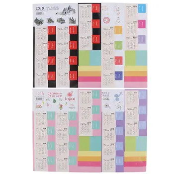 

2Pcs/Set 2019 Creative Calendar Sticker Label Index Sticker Schedule Planner