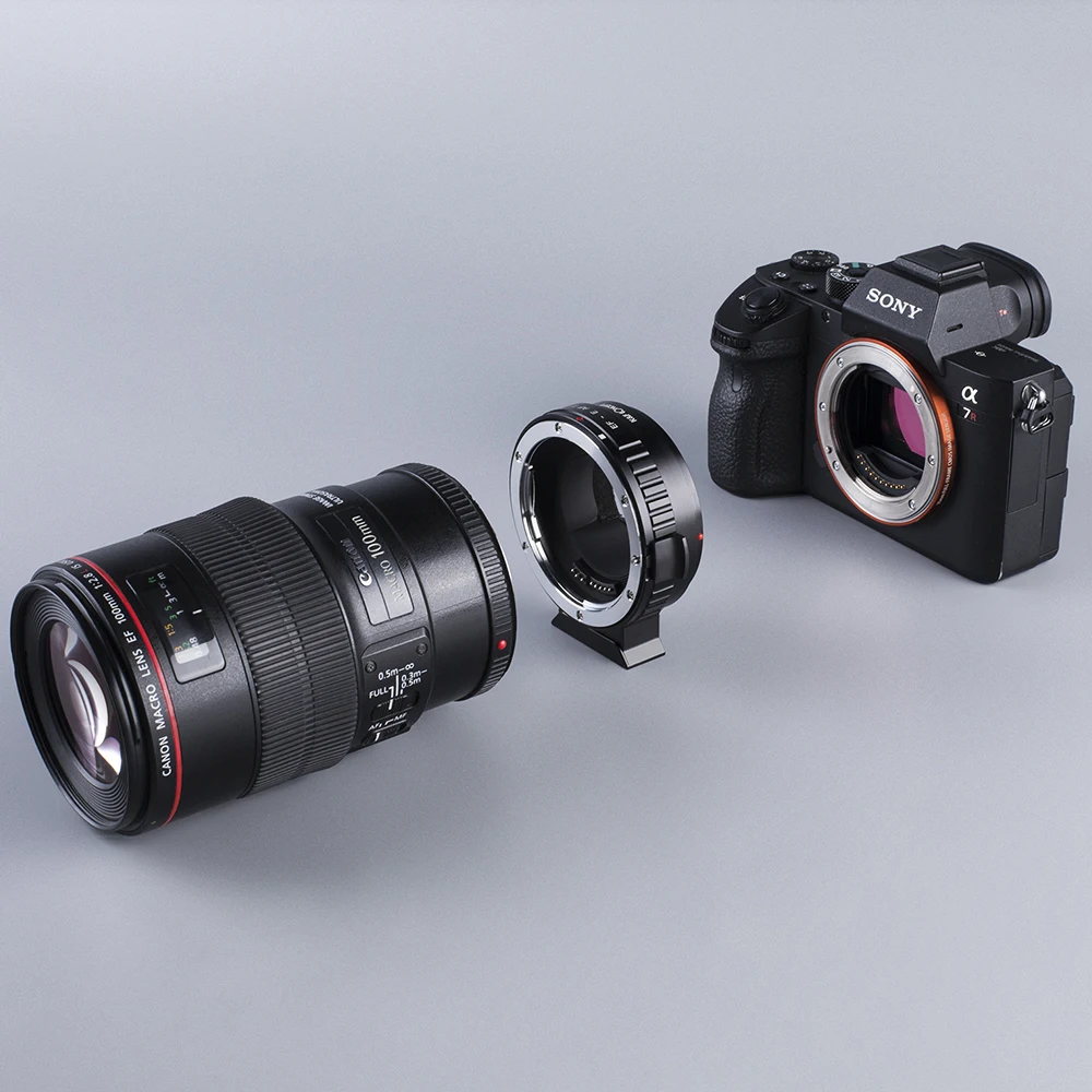 K& F концепция EF к E адаптер для крепления с автофокусом EF-NEX электронное переходное кольцо для Canon EOS EF EF-S Крепление объектива к sony E NEX Крепление