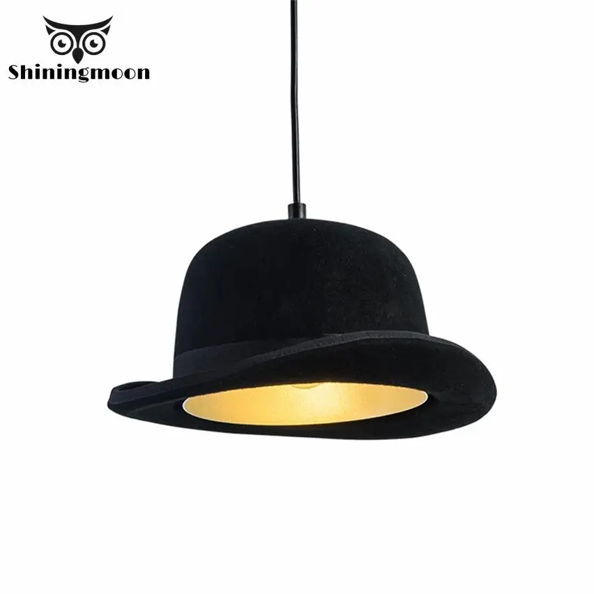

Modern Creative Led Pendant Lights Christmas Decorations for Home Light Fixtures Hat Lampshade Stair Cafe Hanging Lamp Luminaria