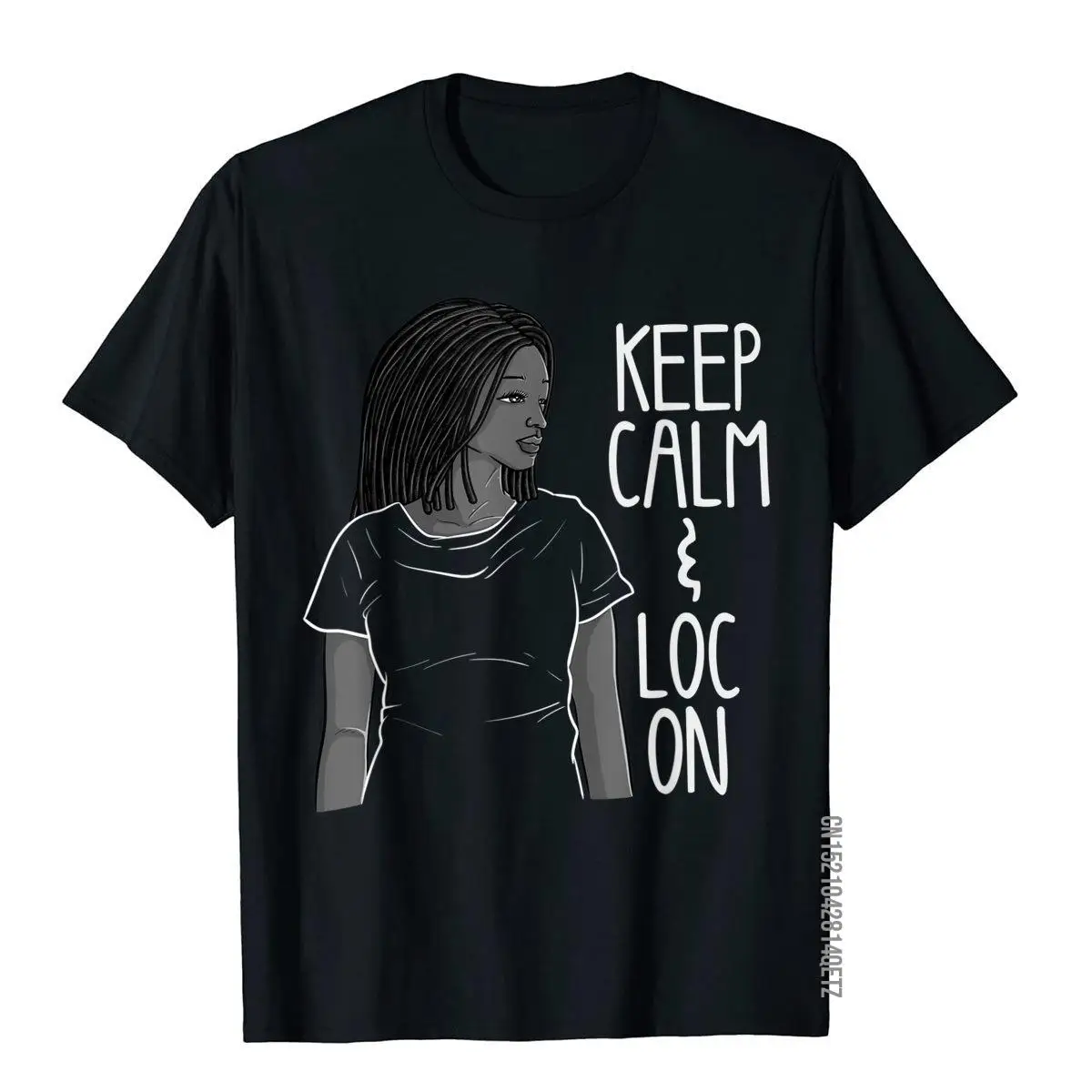 Funny Black Melanin Dreadlocks Gift Cute Afro Loc Girl Women T-Shirt__B8268black