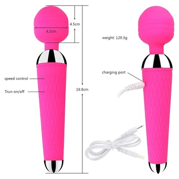 Wireless Dildos AV Vibrator Magic Wand Clitoris Stimulator USB Rechargeable Massager Sex Toys Machine for Women Adults Vagina 3
