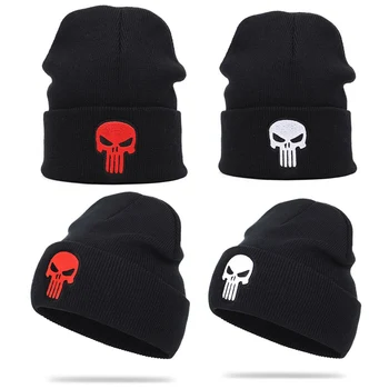 

2020 New Skullies For Men Knit Skull Beanies Casual Embroidered Knit Hat Winter Warm Hats