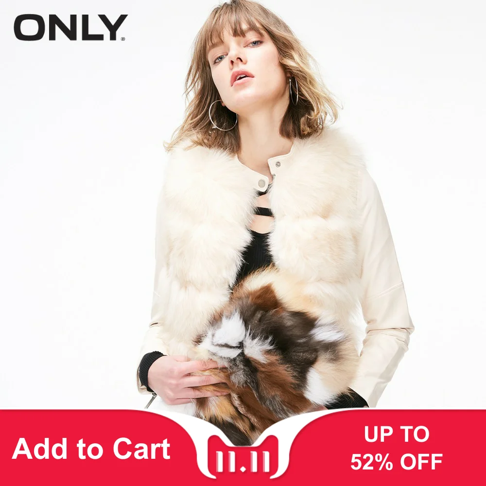 6895.66руб. 38% СКИДКА|Только Женская Короткая кожаная куртка с воротником стойкой из лисьего меха | 118328501-in Кожа и замша from Женская одежда on AliExpress - 11.11_Double 11_Singles' Day