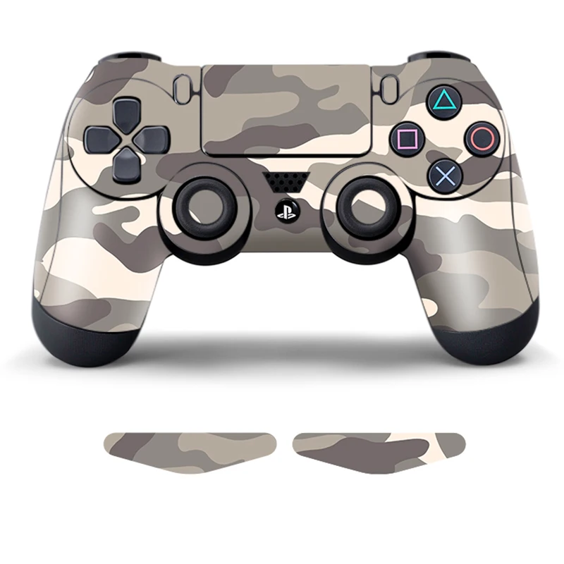 Gray Camo Защитная крышка-лягушка для PS4 контроллера для Playstation 4 Pro Slim Decal аксессуары 15 видов стилей - Цвет: Gray Camo
