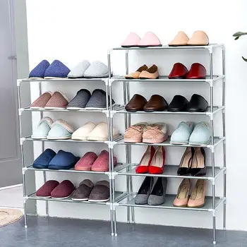 

Modern non-woven dust-proof shoe rack storage box with lid cabinet storage cabinet assembly multi-layer shoe box storage box
