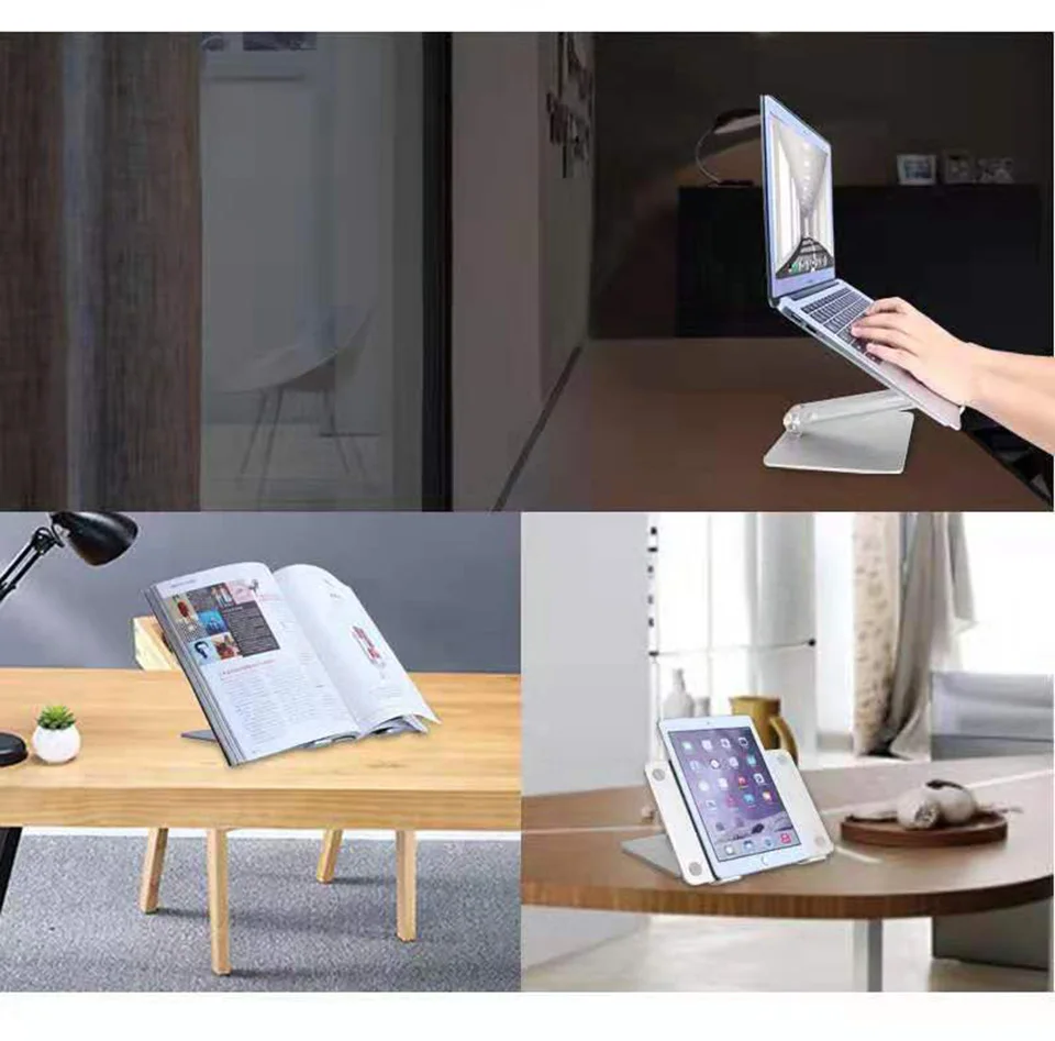 Подставка для ноутбука Регулируемый угол алюминиевый сплав свободный подъем для ноутбука повышающий держатель для Macbook Dell hp iPad Pro 7-17 дюймов
