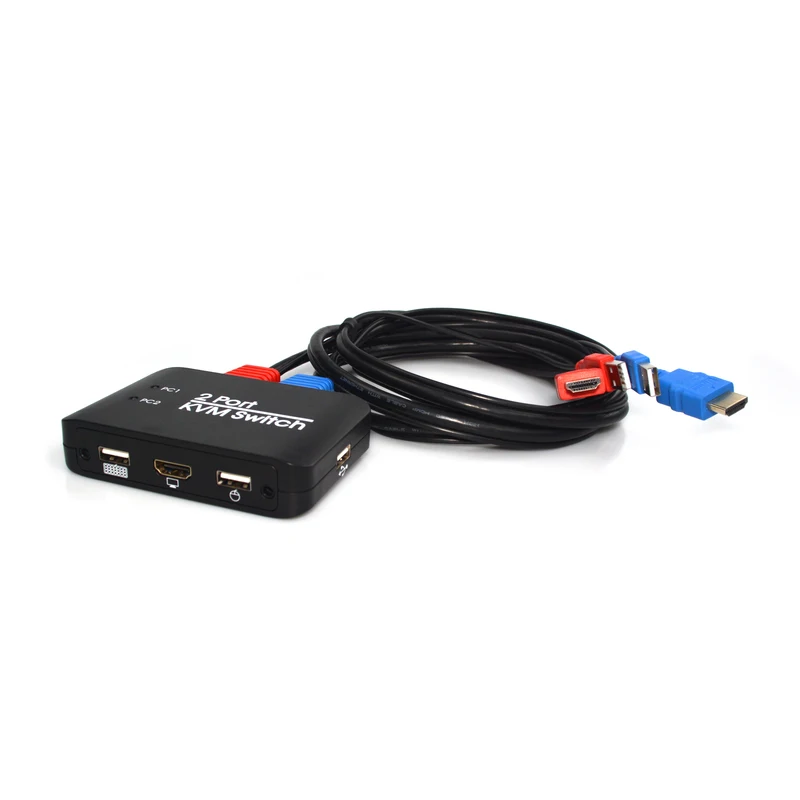 2 порта Usb Hdmi KVM переключатель коммутатор с кабелем для двойного монитора клавиатура мышь Hdmi переключатель Поддержка Usb U диск чтение