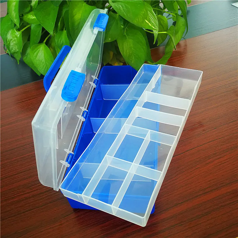 

Hand Folding Multi-functional Fishing Toolbox Lure Double Layer Tool Box Storage Box Accessory Box Fishing Gear Box