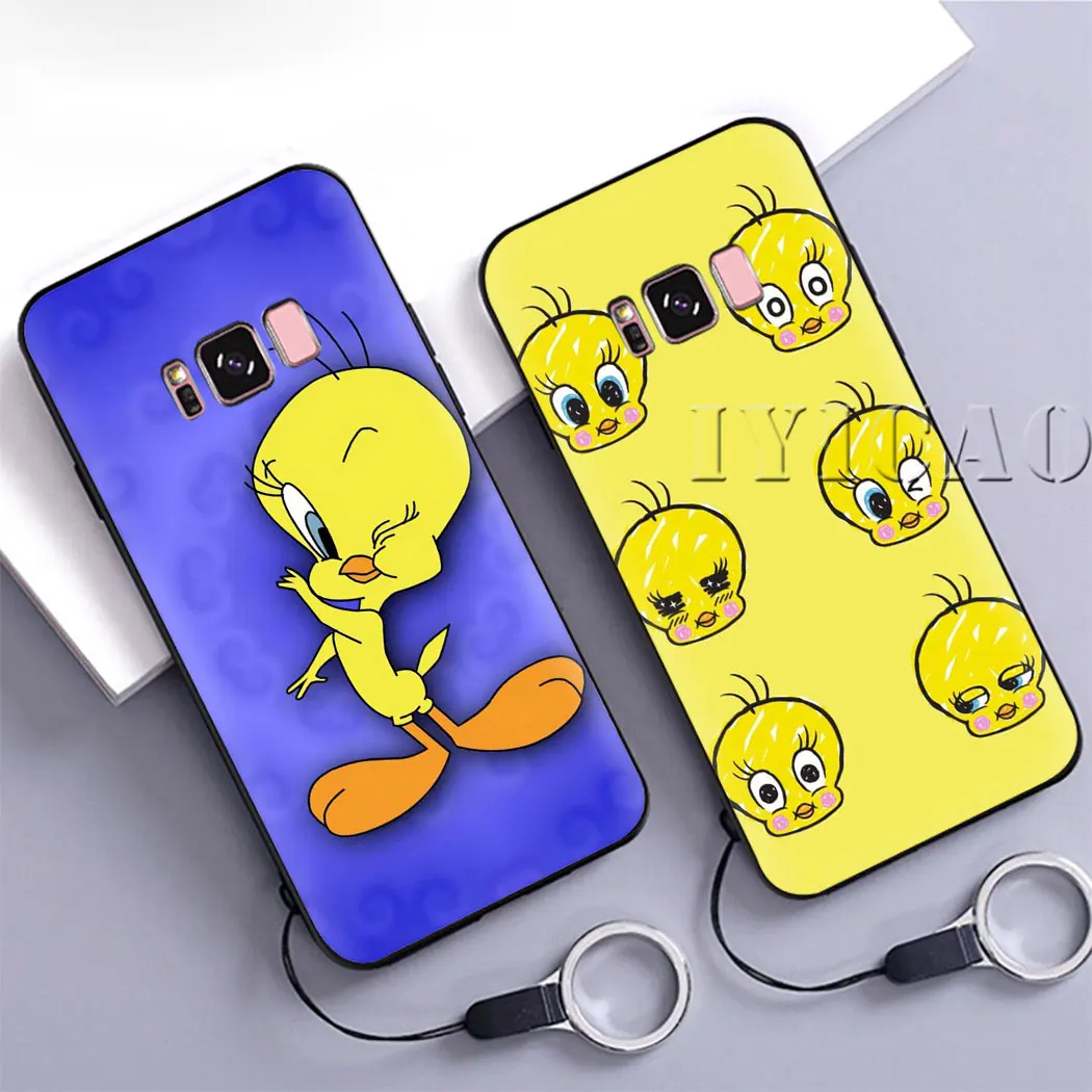 IYICAO милый мультфильм Твити Мягкий силиконовый чехол для samsung S6 S7 S8 Edge S9 S10 Plus S10e
