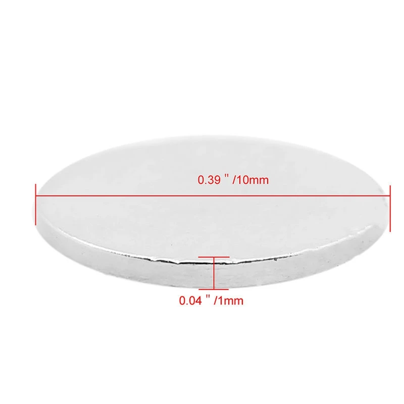 

Yeahmart Hot Sale 10Pcs 10x1/2/3/4/5mm N35 Neodymium Magnet Permanent NdFeB Super Strong Powerful Magnets Round Disc Magnets