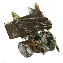 Наружные охотничьи перчатки камуфляжные перчатки с 3D Дизайном листьев бионические полные перчатки охотничьи тростниковые перчатки