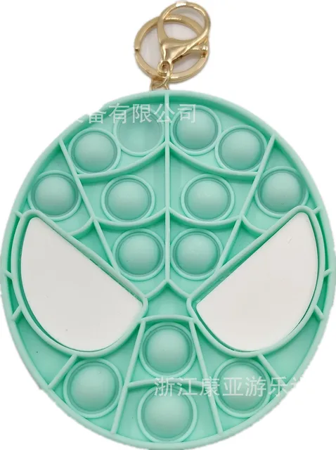 New Popit Mini Money Wallet Fingertip Toys Push Bubble Popite Pendant Bag Hot Sale Adult Decompression Toys Children Anti-Stress spider green