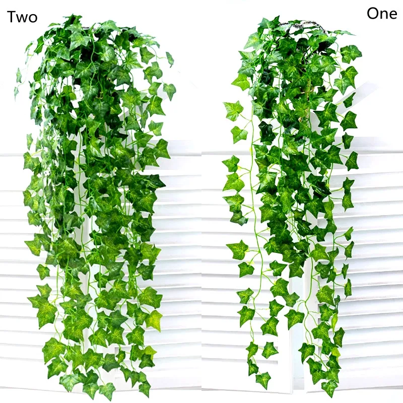 

5pcs/lot 2.4M Home Decor Artificial Ivy Leaf Garland Plants Vine Fake Foliage Flowers Creeper Green Ivy Wreath