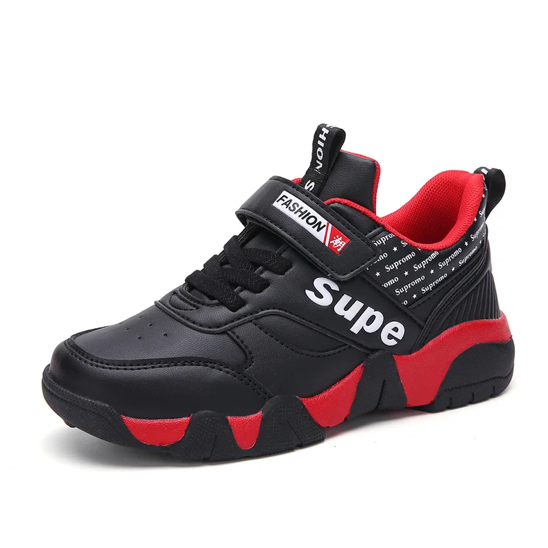 kids shoes boys kid modis tenis infantil children for girl sapato infantil sneakers cocuk ayakkabi chaussure enfant fille girls - Цвет: Blcak Red