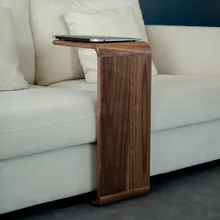 Table d'appoint nordique en bois massif, pour canapé, minimaliste, moderne, pour petit appartement, salon, Table basse, noyer noir, WF