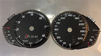 

For New Audi A6L A7 A8L upgraded to S6 S7 S8 RS6 RS7 LCD instrument Cluster sticker white or red light sports pointer