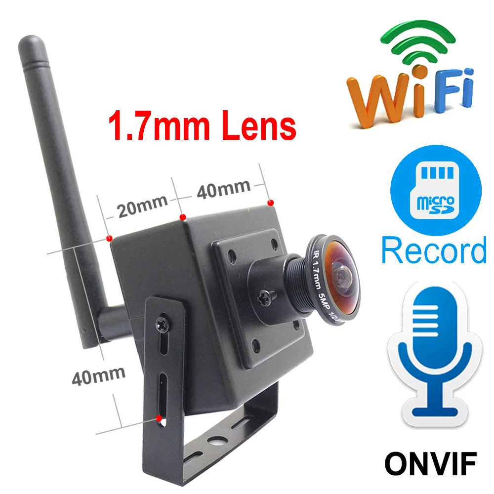 

5MP Mini Wifi Camera Ip Fisheye Lens Panoramic Cam 128G Audio Cctv Security Surveillance High Definition Wireless Onvif Home Cam