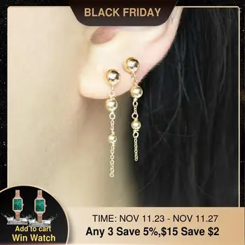 

14K Gold Filled Drop Earrings Handmade Long Jewelry Minimalism Brincos Vintage Oorbellen Boho Gold Earrings For Women