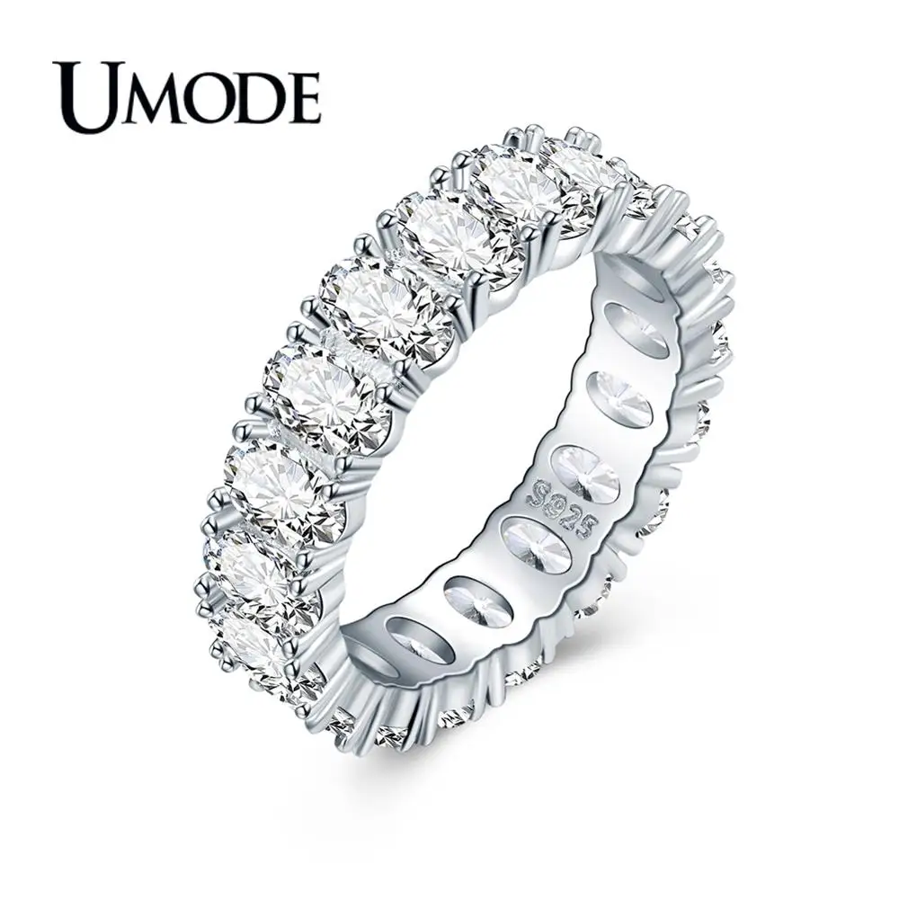 UMODE ювелирные изделия, новинка, модные кольца из белого золота с овальным цирконием для женщин, обручальные кольца для свадьбы, обручальные кольца, женские кольца, AUR0580A