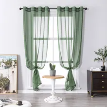 XTMYI moderno sólido sheer tule cortinas para a sala de estar quarto drapeado voile cortina janela do hotel casamento pronto feito cortina
