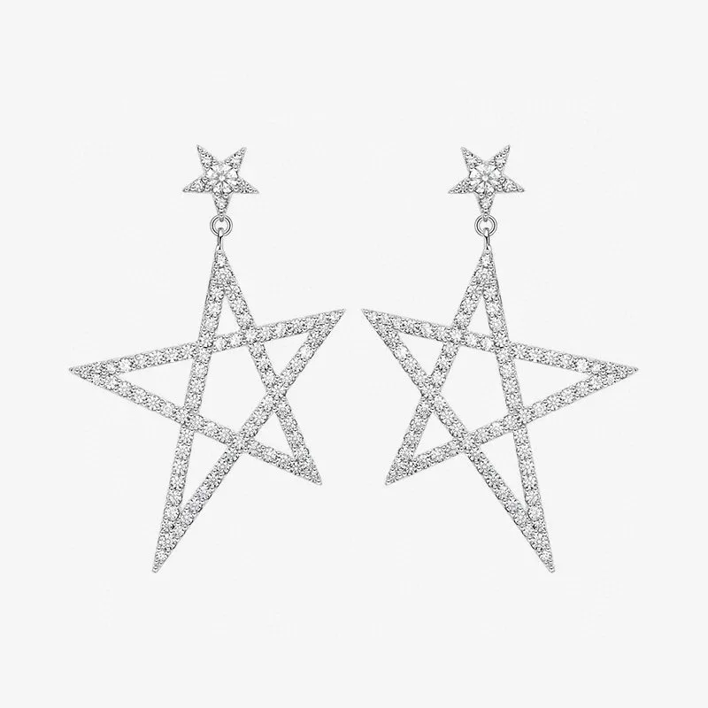 Женские серьги из серебра 925 пробы с фианитом|Серьги-подвески| |