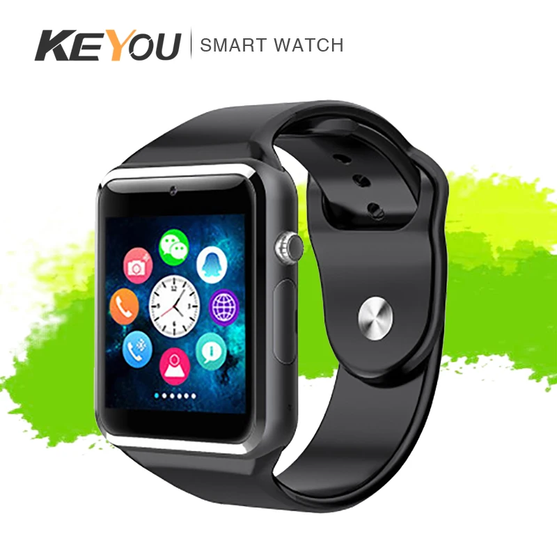 

KEYOU-A1 ultra-thin touch smart watch with sports pedometer support SIM card TF card with camera music men and women watch