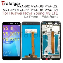 Для huawei Y5 ЖК-дисплей сенсорный экран дигитайзер Y5 iii ЖК с рамкой Nova Young Y6 MYA L02 L41 L22 L23 L11 L01 U29