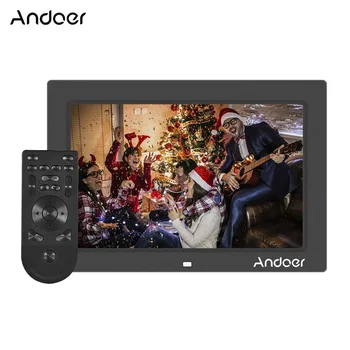 

Andoer 10" Digital Photo Frame Full View 1080P Advertising Machine G-Sensor Video Random Play w/Remote Control Birthday Gift