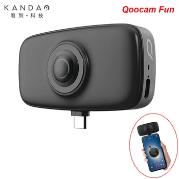 

KanDao QooCam Fun Full View Vlog/Live Camera with Wide Angle Lens and Fish-Eyes Plug in Camera for Phone by Type-C Phone Lens